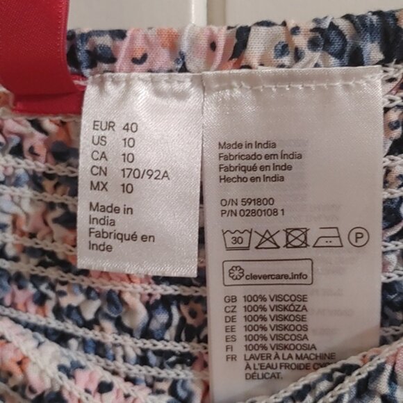 Divided by H&M flower pattern ruffle womens skirt size 10 - Picture 4 of 5